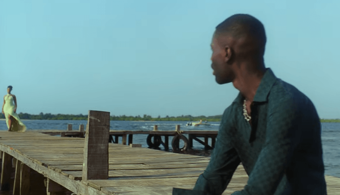 Dave and Tems on the Lagos pier in the Raindance music video, January 2026